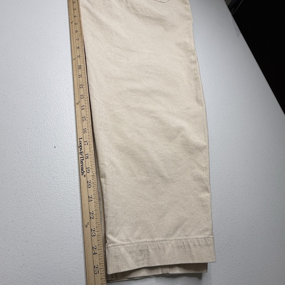 Banana Republic Womens The Corduroy Barrel Pant Size 10 Cargo Cream Ivory - Picture 7 of 10
